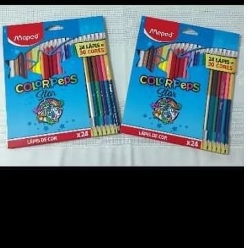 2 Caixas Lápis De Cor 24 Cores Color'Peps Star 6 Lápis Duo 30 Cores Maped 2 CAIXAS
