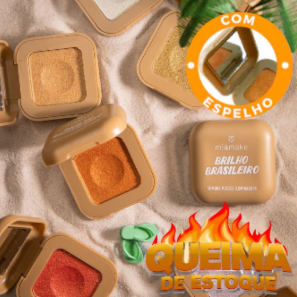 Sombra Mousse Iluminador Brilho Brasileiro Mia Make 3g
