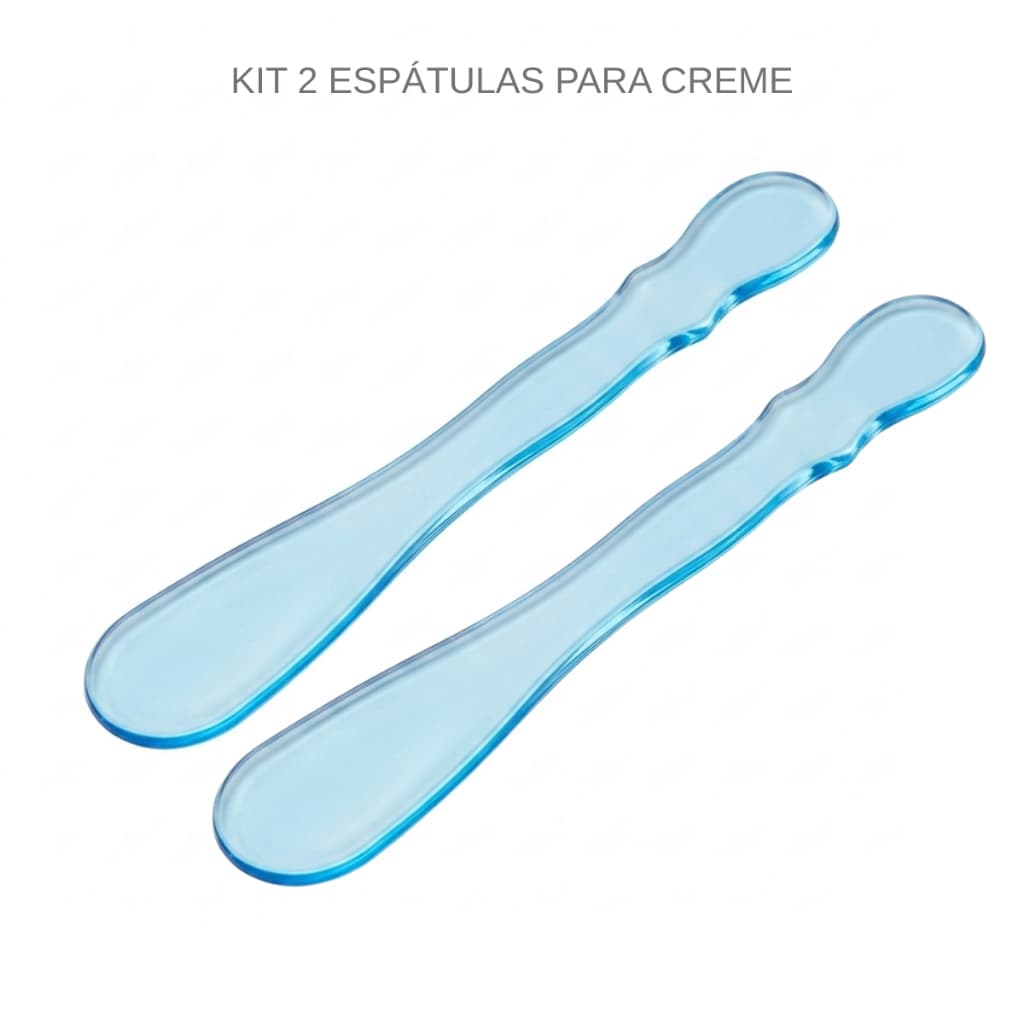 Kit 2 Espátula Plástica Aplicadora para Creme e Máscara Facial Skincare Santa Clara 15cm