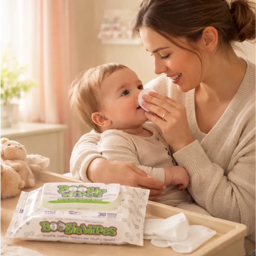Boogie Wipes Lenços Nasais Com Solução Salina C/ 30 Unidades - DIRETO DOS EUA