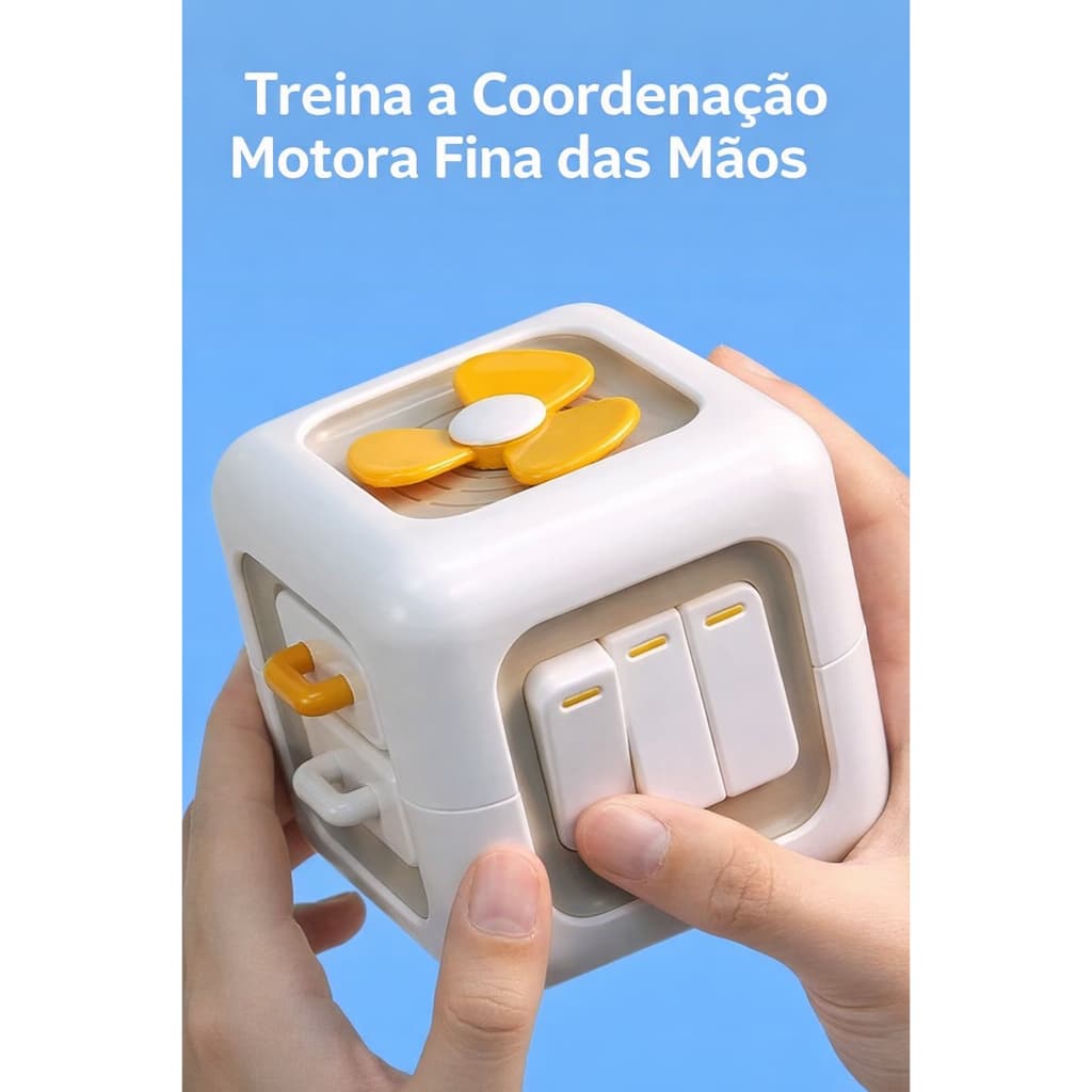 6 Em 1 Brinquedos Cubo Montessori Sensory Busy Board Habilidades de Prática para Bebês Educacional