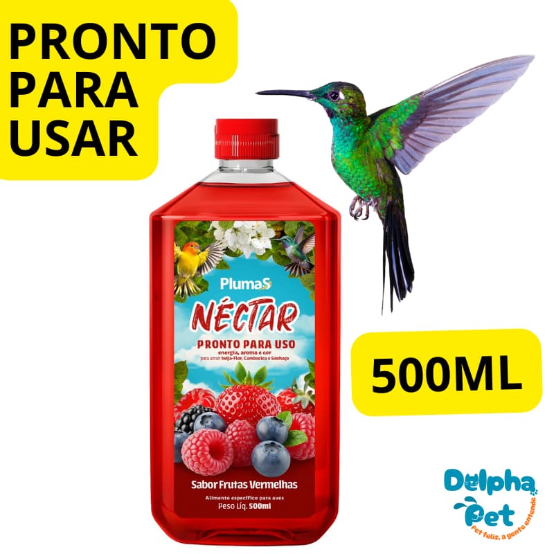 Néctar Liquido para Beija flor Cambacica e Sanhaço Pronto Uso 500ml