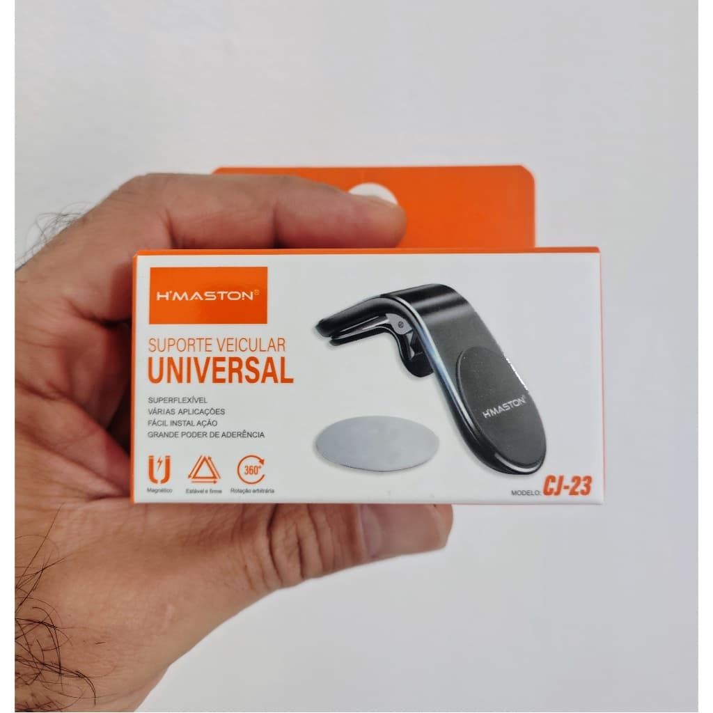 Suporte Veicular Universal Magnético Para Fixar Celular na Saída de Ar do Carro