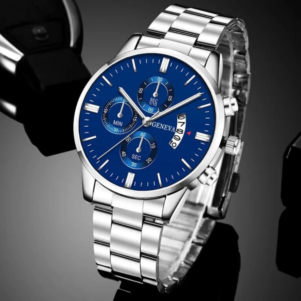 Relógio Masculino de Pulso Geneve Clássico Funcional Original de Quartzo