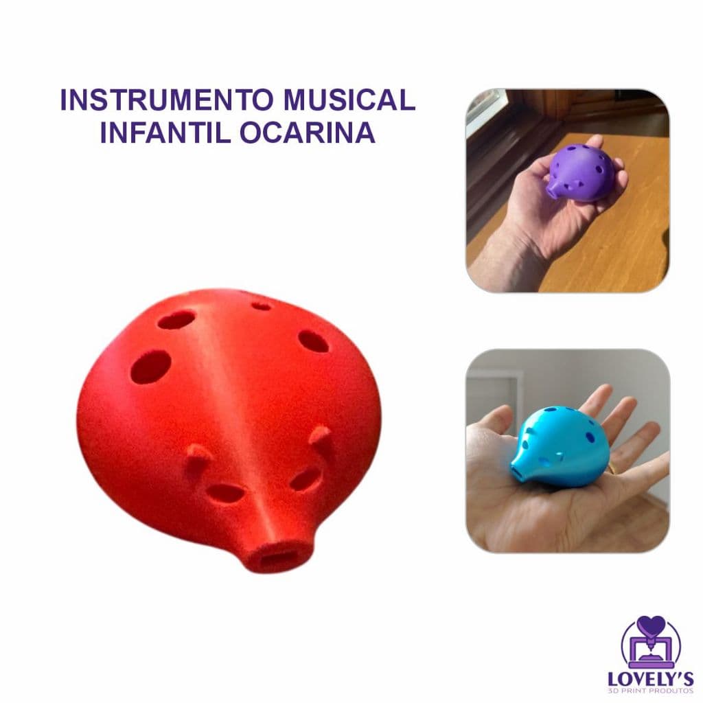 Instrumento Musical Infantil de Sopro Ocarina Porquinho
