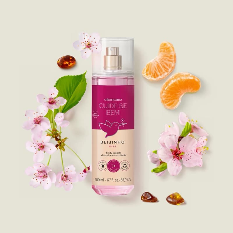 Body Splash Desodorante Colônia Cuide-Se Bem Beijinho 200Ml