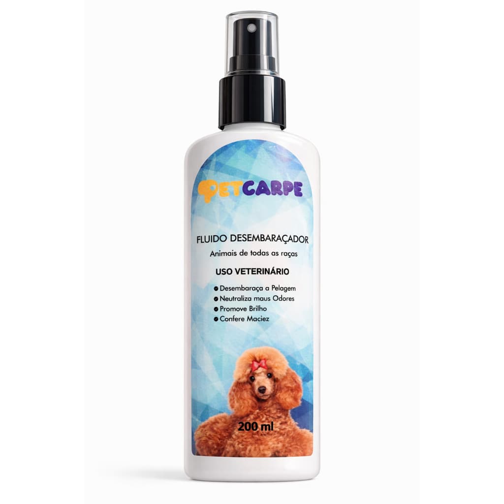 TIRA NÓ Fluído Desembaraçador Spray Liquido 3 em 1 Cães e Gatos Pet Carpe 200 ML banho tosa sem friz