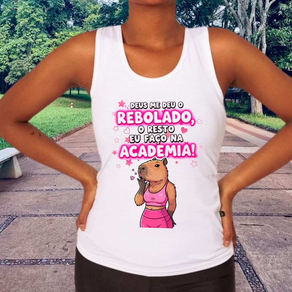 Regata Feminina Esportiva Academia Fitness Confortável