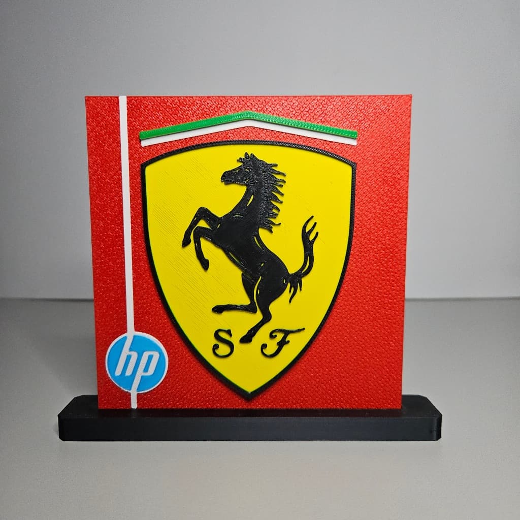 Letreiro Ferrari 3D Decorativo | Logo F1 para Setup, Quarto e Colecionadores