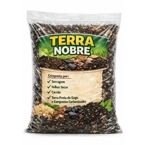 Terra Nobre Terra Adubada Premium Para Plantas Jardim Hortas Vasos Substrato Orgânico Natural