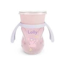 Copo 360º Oceano da Lolly Kinddy - Copo de treinamento - Não vaza - Rosa