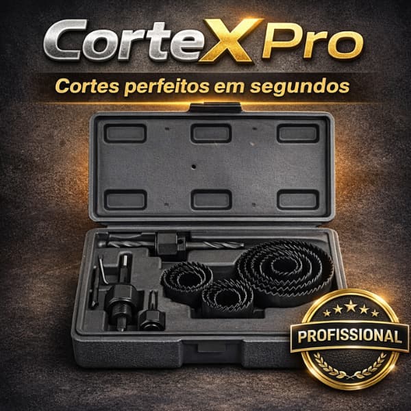 Kit Serra Copo 11 Peças Aço Carbono com Mandril e Chave Allen Madeira PVC Drywall Corte Profissional