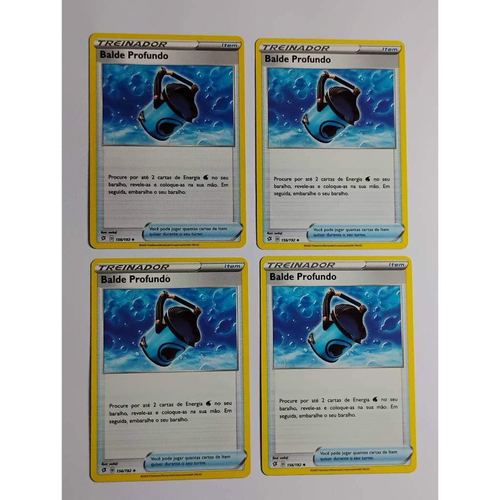 Kit 4 Balde Profundo 156/192 NM Rixa Rebelde (2020) Pokémon Estampas Ilustradas TCG Trading Card Game Copag