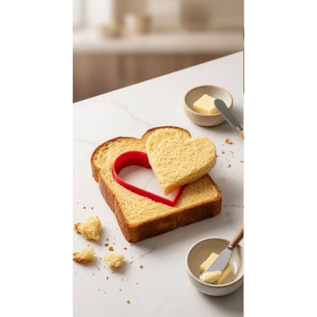 Kit 4 peças de cortador de biscoito e pão de forma em formato de coração, estrela, quadrado e bola
