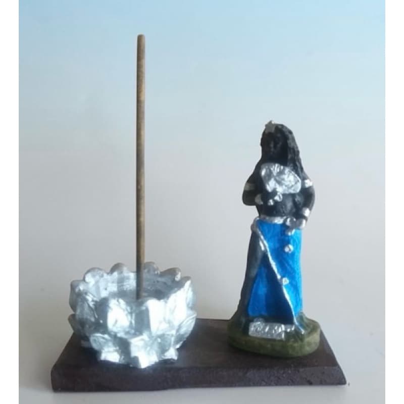 Plaquinha Orixá Iemanjá Com Porta Vela Incensário Resina