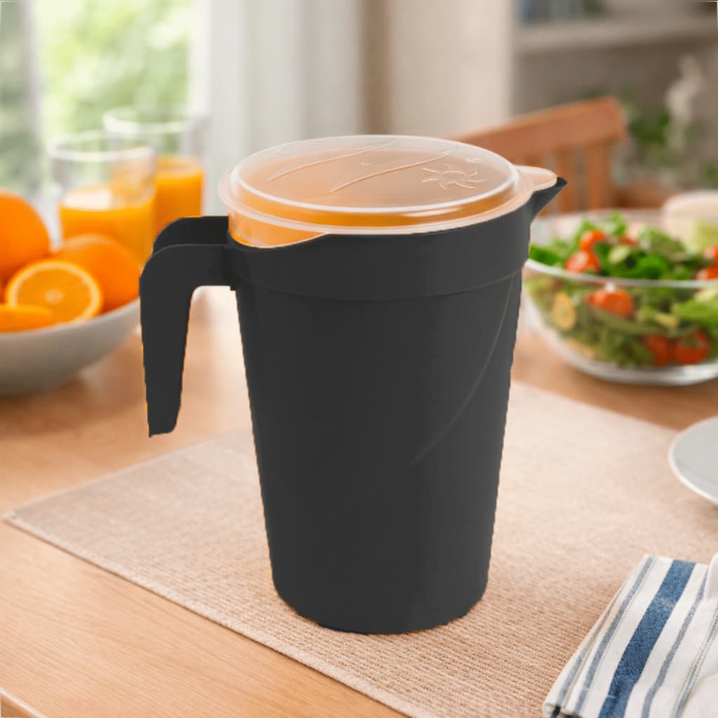 Jarra Oval 1.3 Litros Tampa Cristal Para Cozinha Água Sucos