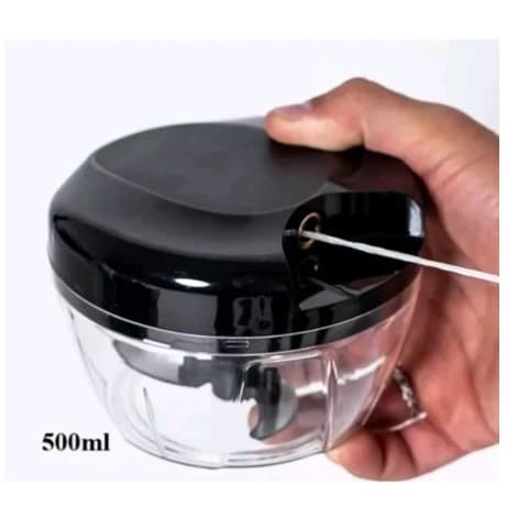 Triturador Processador de Alimentos de 500ML/ Grande Cortador de Alimentos Manual, Com 3 Lâminas ORIGINAL