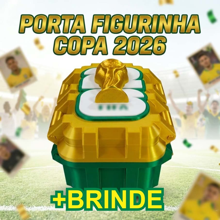 Porta Figurinha Organizador Futebol Caixa Colecionador Álbum Copa