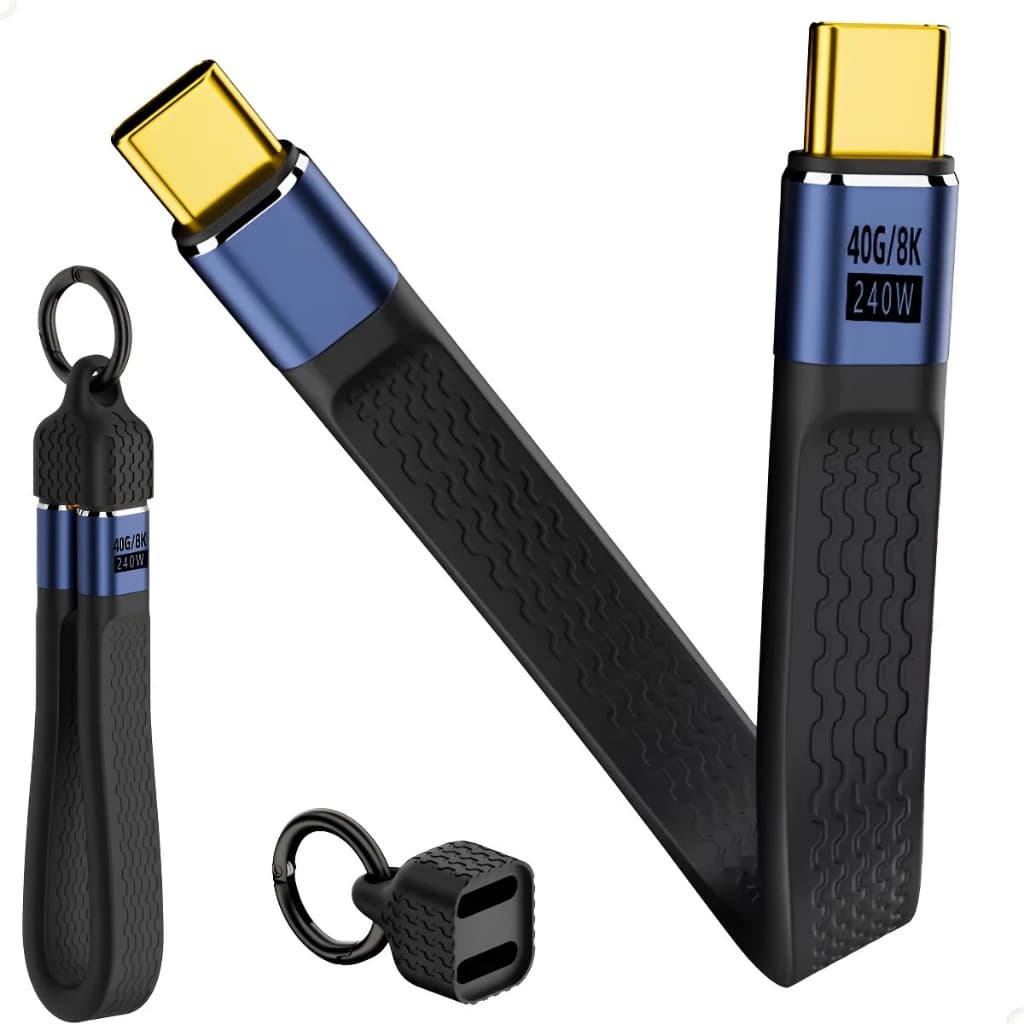Cabo Dados Usb 4.0 40gbps Pd 3.1 240w 5a Thunderbolt 3 8k