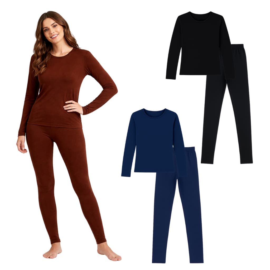 Conjunto Feminino Térmico Peluciado Frio Inverno P ao GG