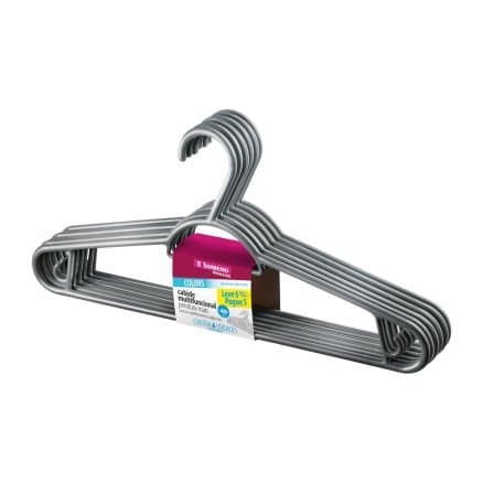 Kit de cabides cinza e variações de 12/24/36/48/ou 60 peças SANREMO