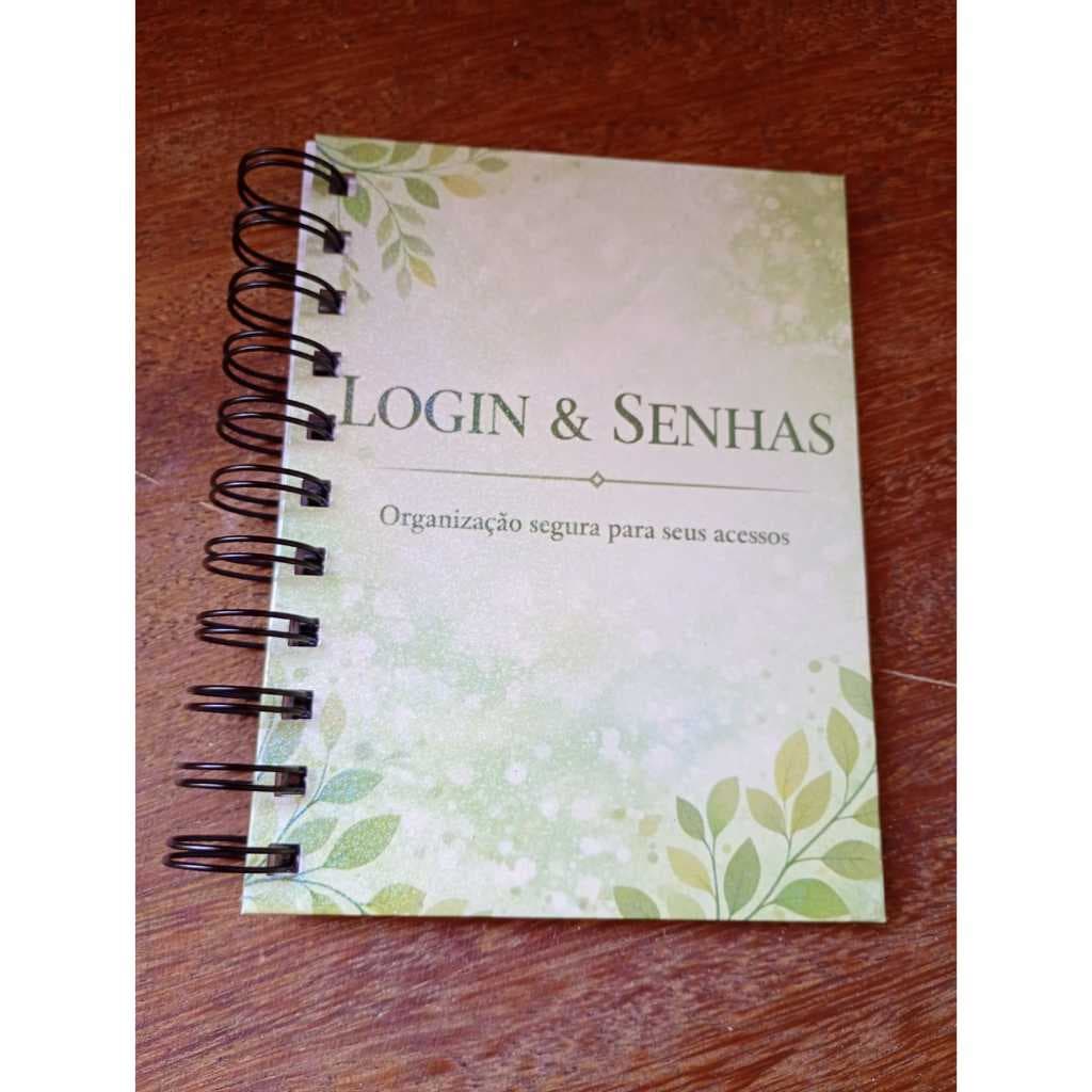 Caderno Login e Senhas | Capa Dura | A6 | verde Kiwi