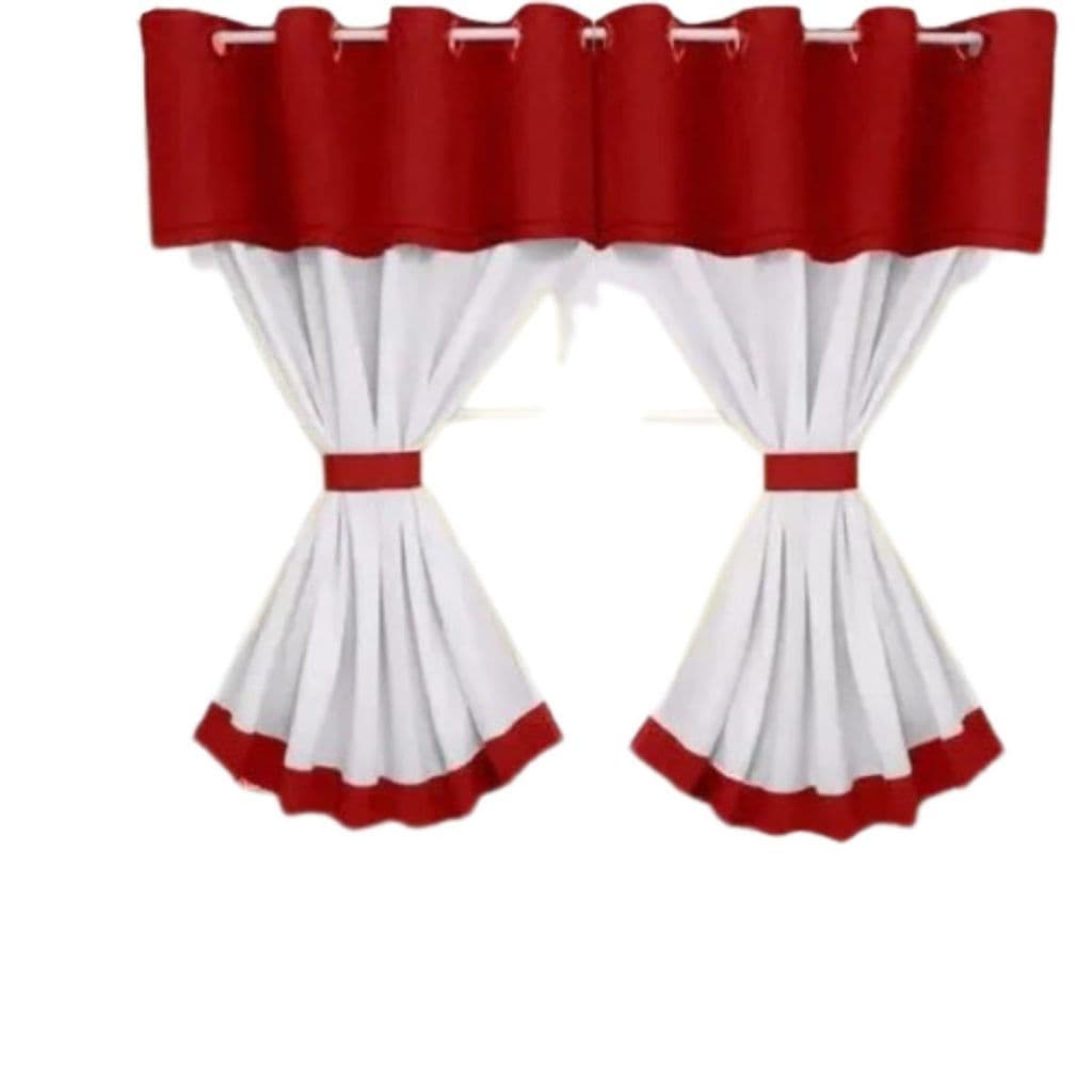 Cortina de Cozinha 2.00X1.20 com Bando e Braçadeira