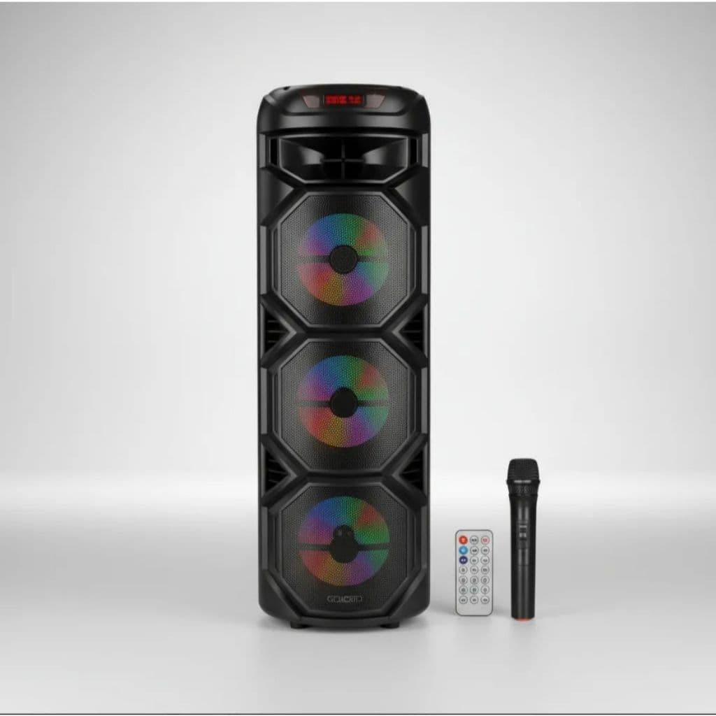 Caixa Som Torre Bluetooth 300w 8x3 S/fio Bateria Preto 127/220v