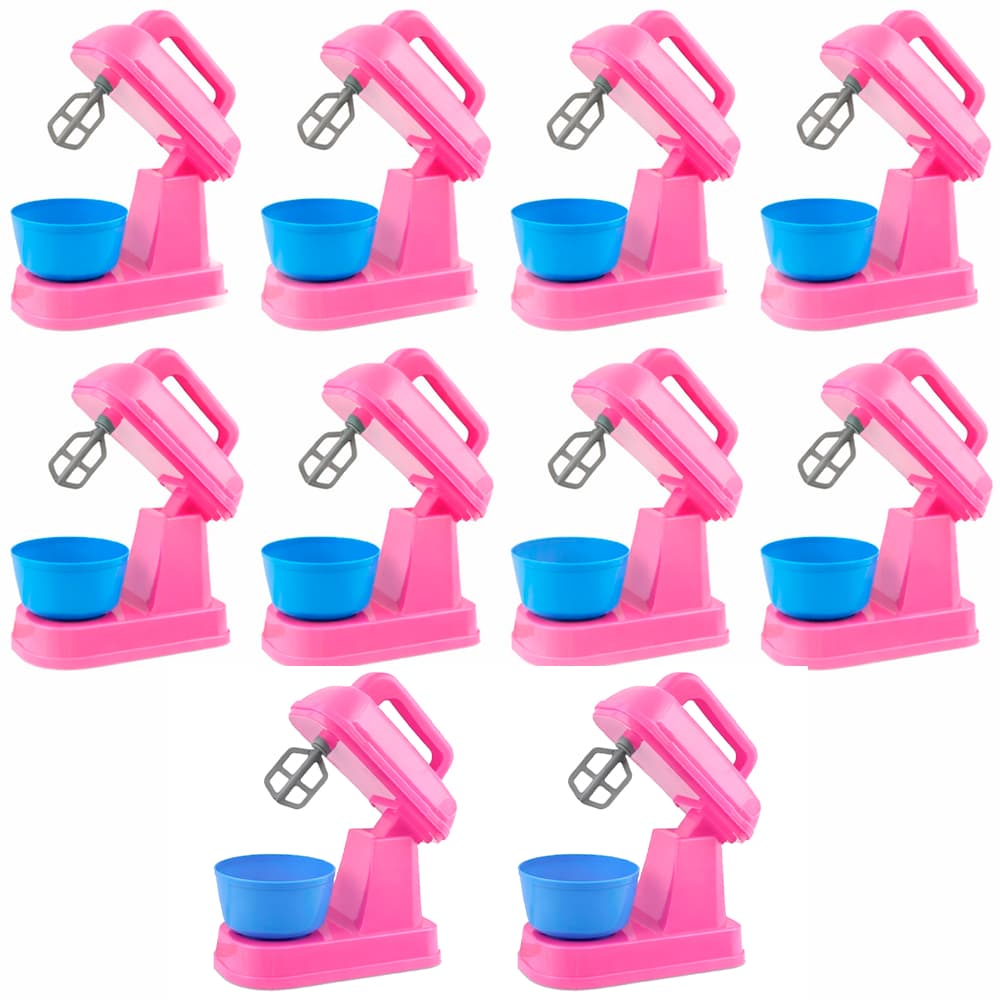 10 BATEDEIRAS DE BRINQUEDO ROSA MENINA PARA BRINDES FAZ DE CONTA COZINHA ALTIMAR