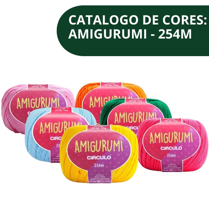 Linha Amigurumi Círculo 254m 125g - PROMOÇÃO VÁRIAS CORES