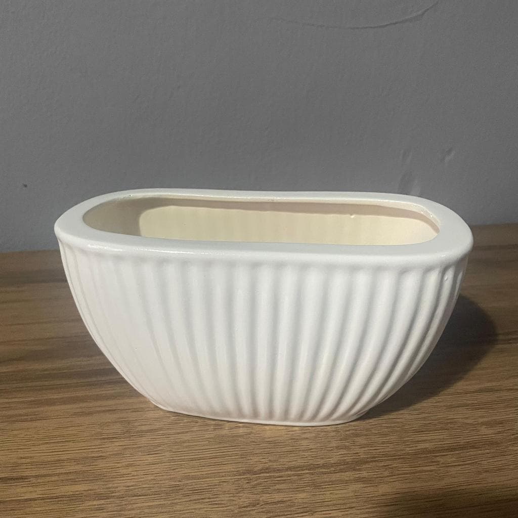 Vaso de Cerâmica Primavera Branco Decorativo para Plantas e Flores