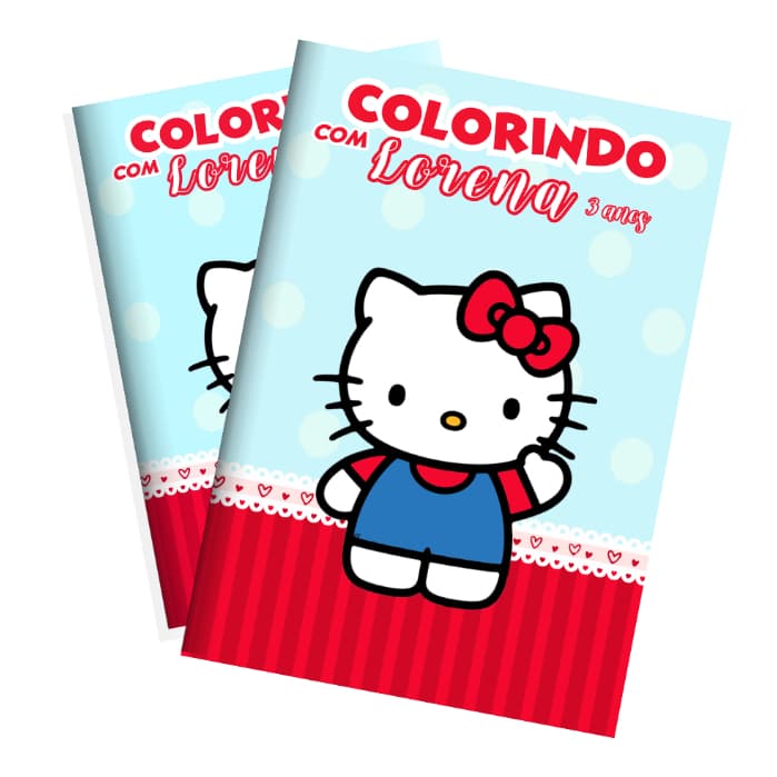 Kit Livrinhos de Colorir Personalizados • Hello Kitty • Lembrancinha Festa Infantil