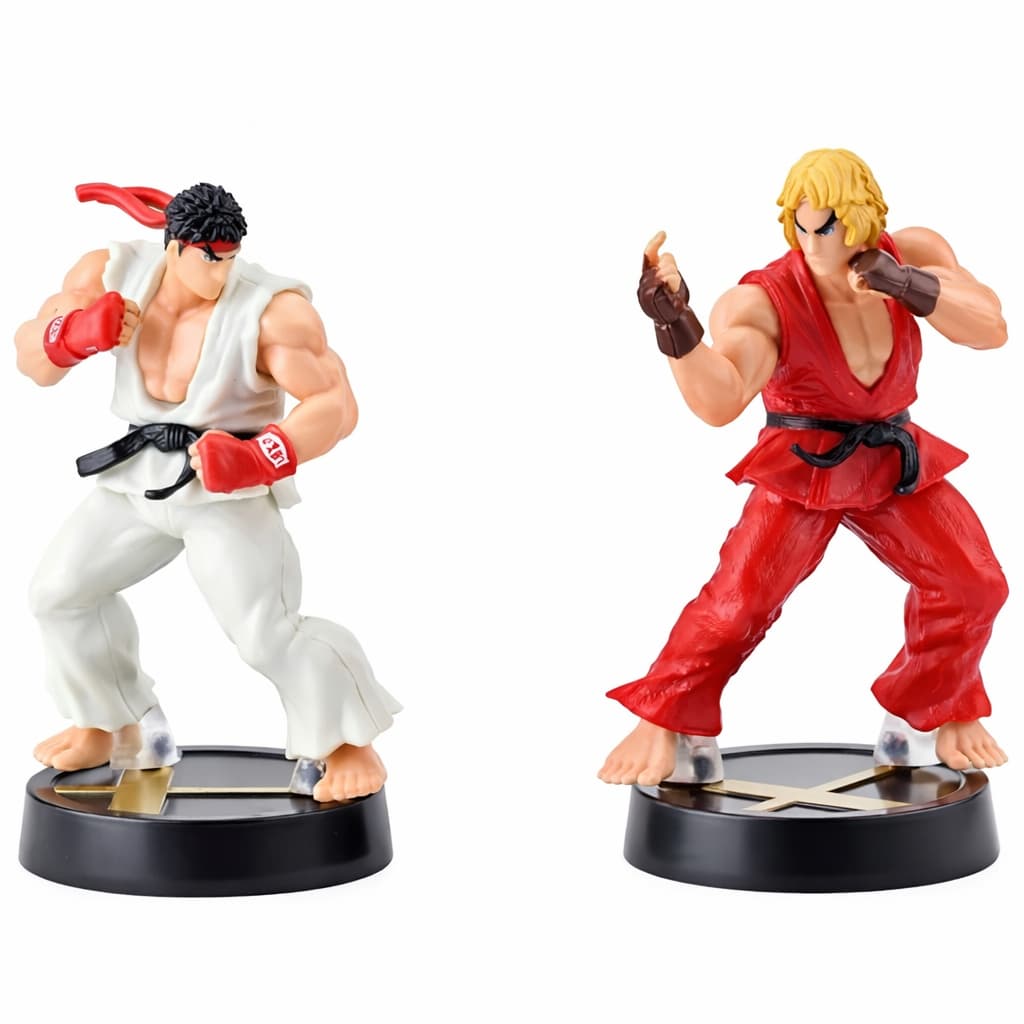 Boneco Miniatura Ryu Ken Street Fighter Modelo Colecionável
