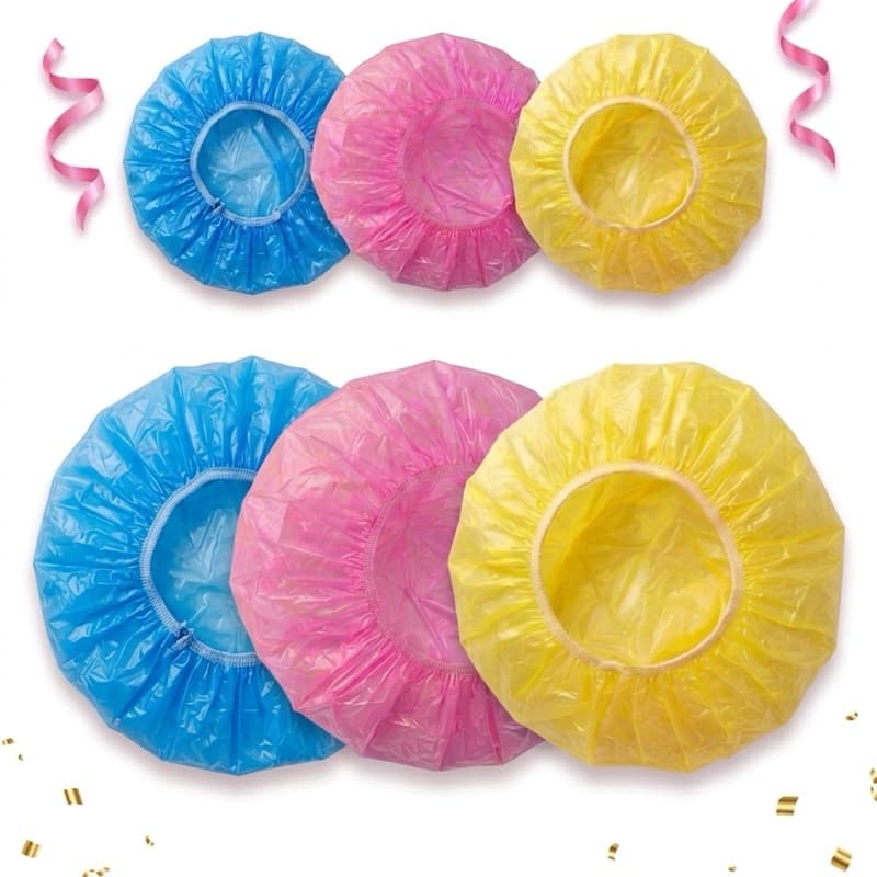 Kit 3 Toucas de Banho Impermeável Feminina Premium Proteção Capilar Confortável Reutilizável Alta Qualidade