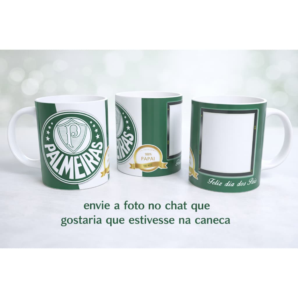 Caneca personalizada Dia dos PAIS - Time do Coração - Presenteie quem você AMA - Porcelana
