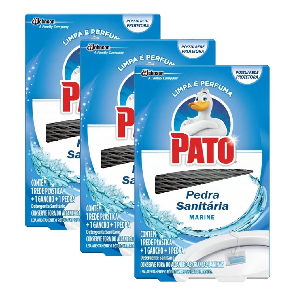 Kit Com 3 Unidades Pedra Perfumada Marine Pato