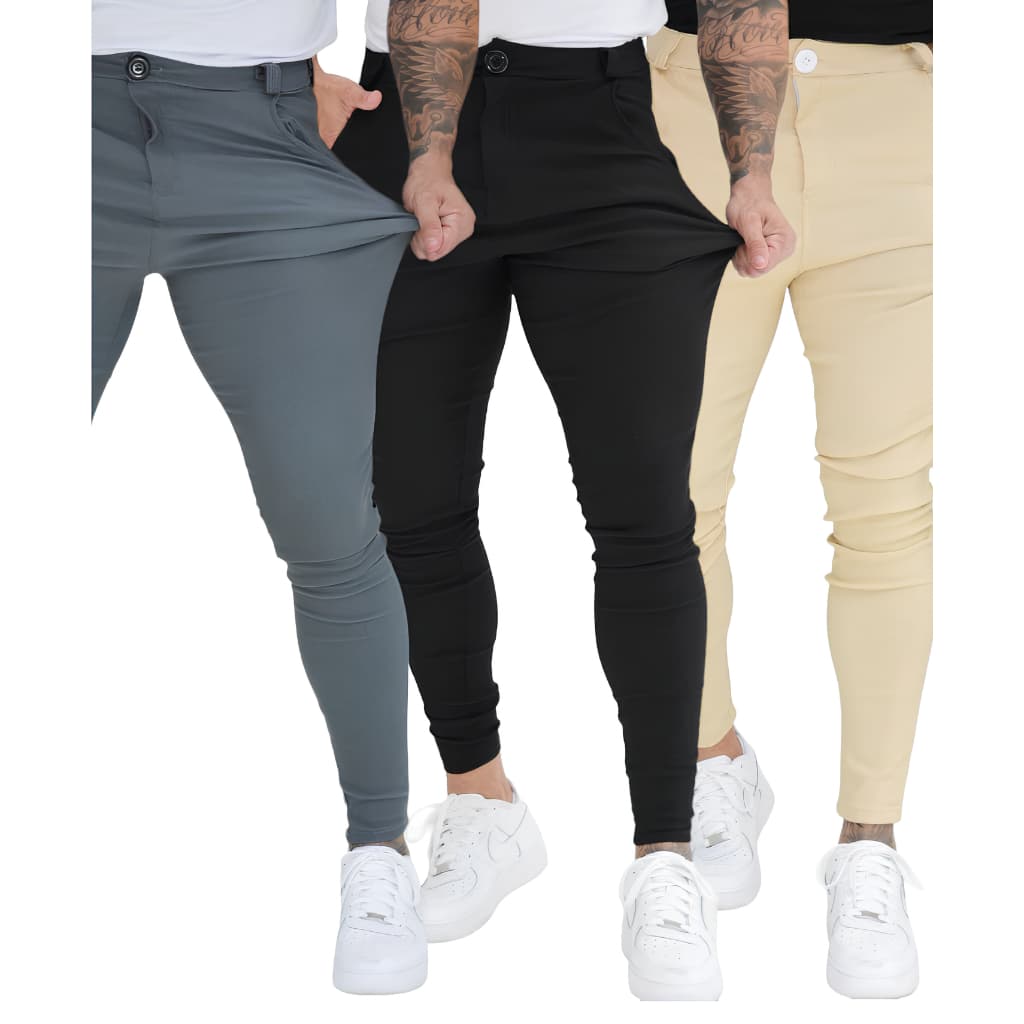 Calça Social Masculina Legging Bengaline Skinny Slim Fit Envio Imediato