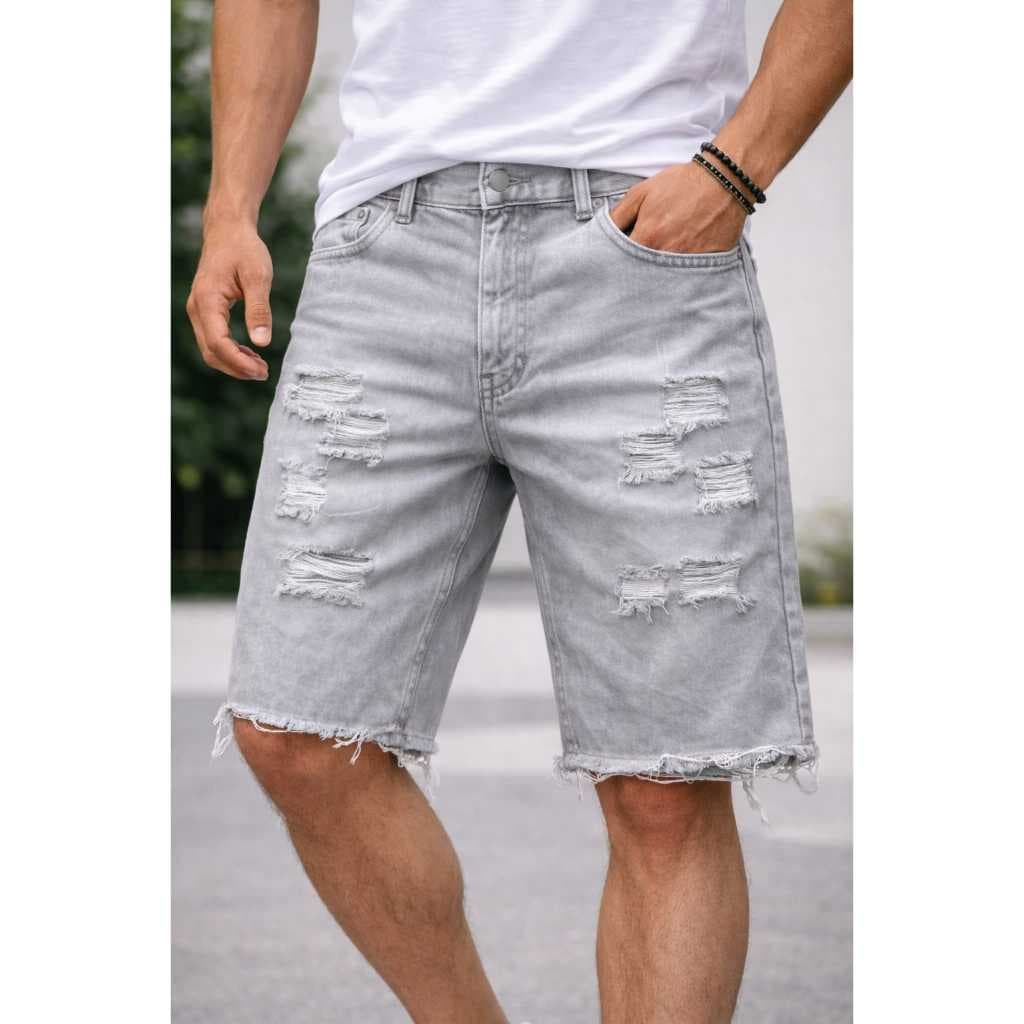 Bermuda Jeans Masculina Adulto Grafite Modelo Jogador Shorts Premium