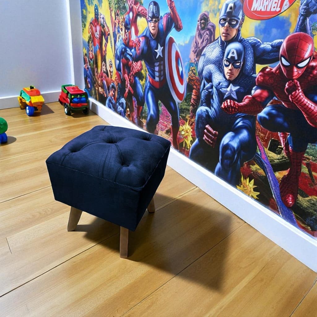 Puff Infantil PEQUENO Mini Puff Quadrado Para Criança Banqueta Capitonê