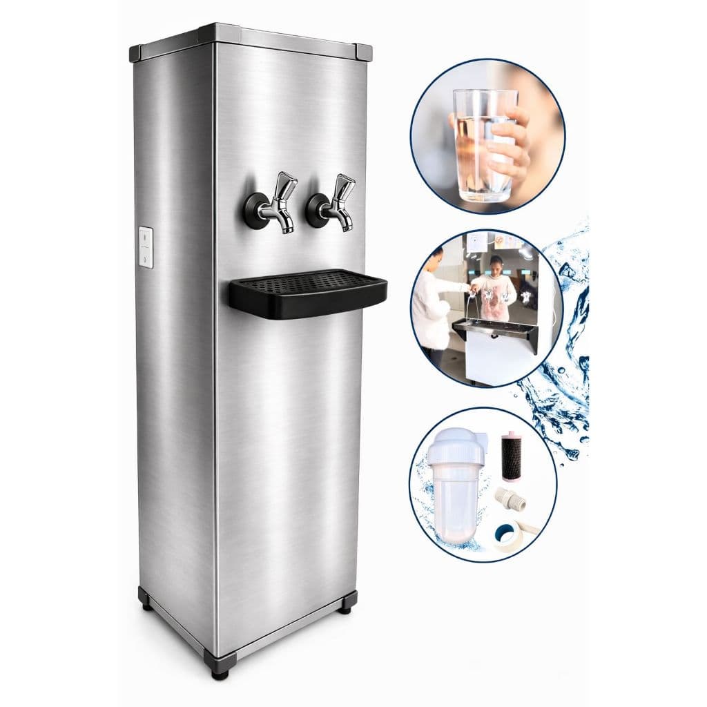 Purificador De Água 25 Litros Total Inox Bebedouro Industrial Para Comércios Academias Igrejas