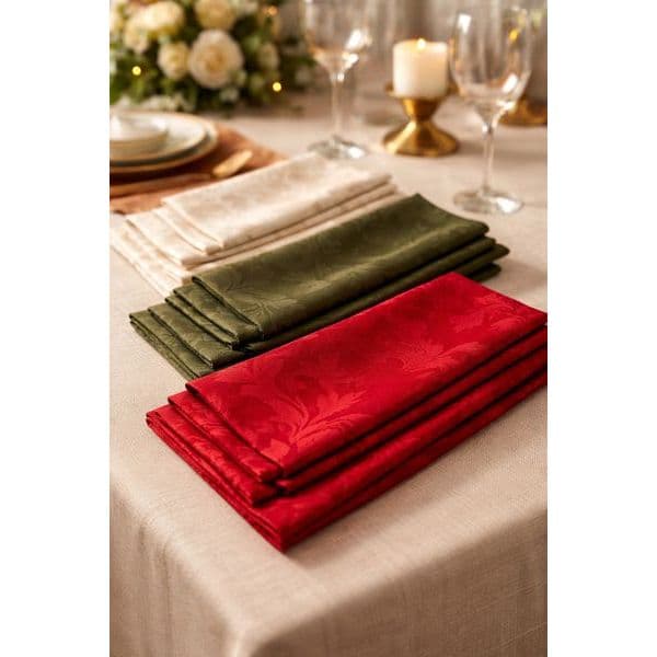 KIT 260 Guardanapos Jacquard com Bainha 40x40cm Várias Cores / Elegância, e Sofisticação sua Mesa