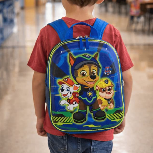 Mochila Infantil Chase Patrulha Canina Azul Pequena Compacta Escolar Duravel