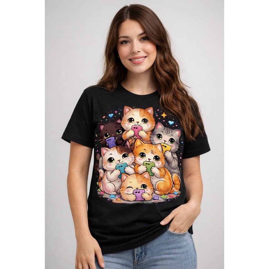 Camiseta De Gatinhos Fofinhos Unissex Dimyy