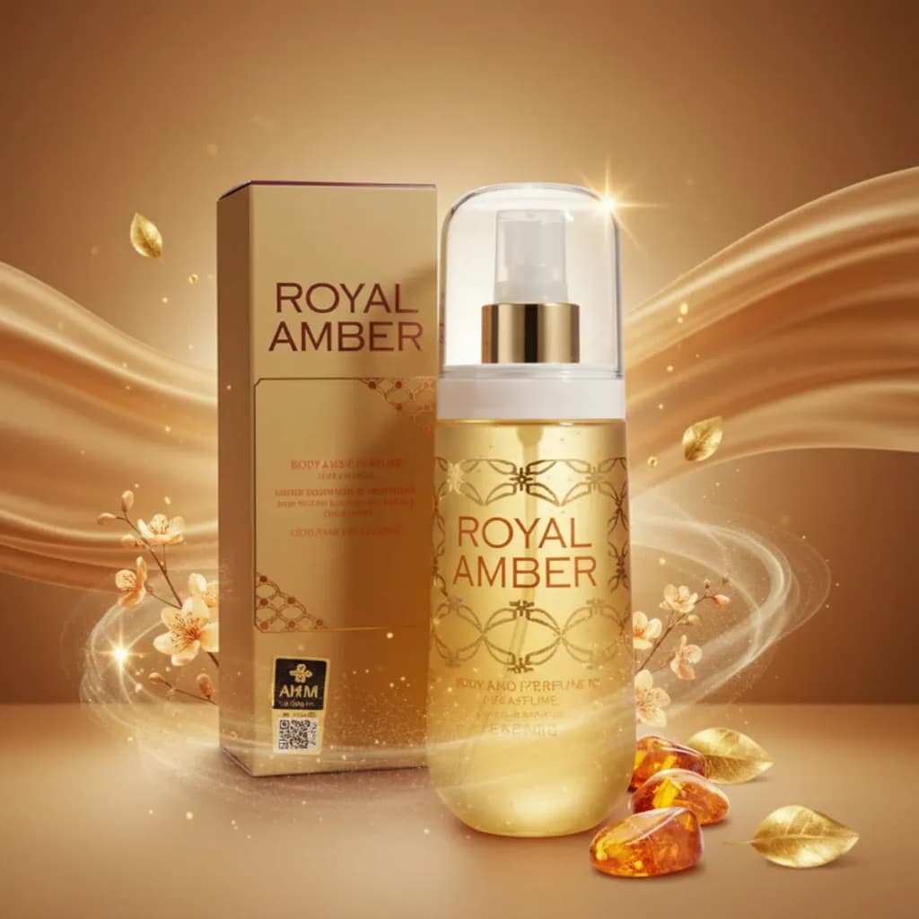 Body and Hair Perfume Royal Amber 200ml – Perfume Âmbar para Corpo e Cabelo Feminino