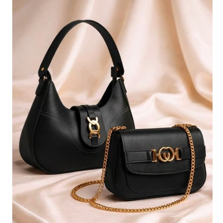Bolsa de ombro feminina kit  com 2 bolsa baguete luxo lançamento