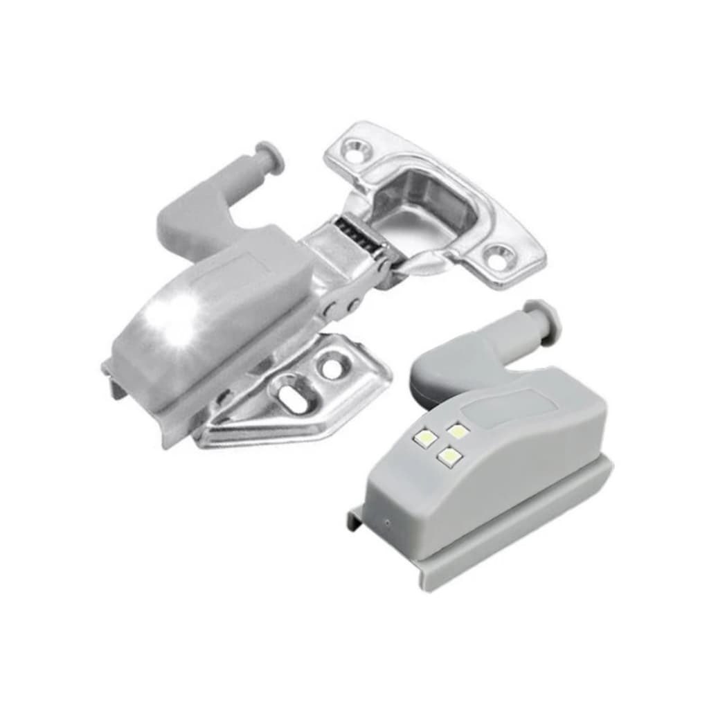 Iluminação Oculta Armarios Guarda Led Dobradiça C/ Pilha