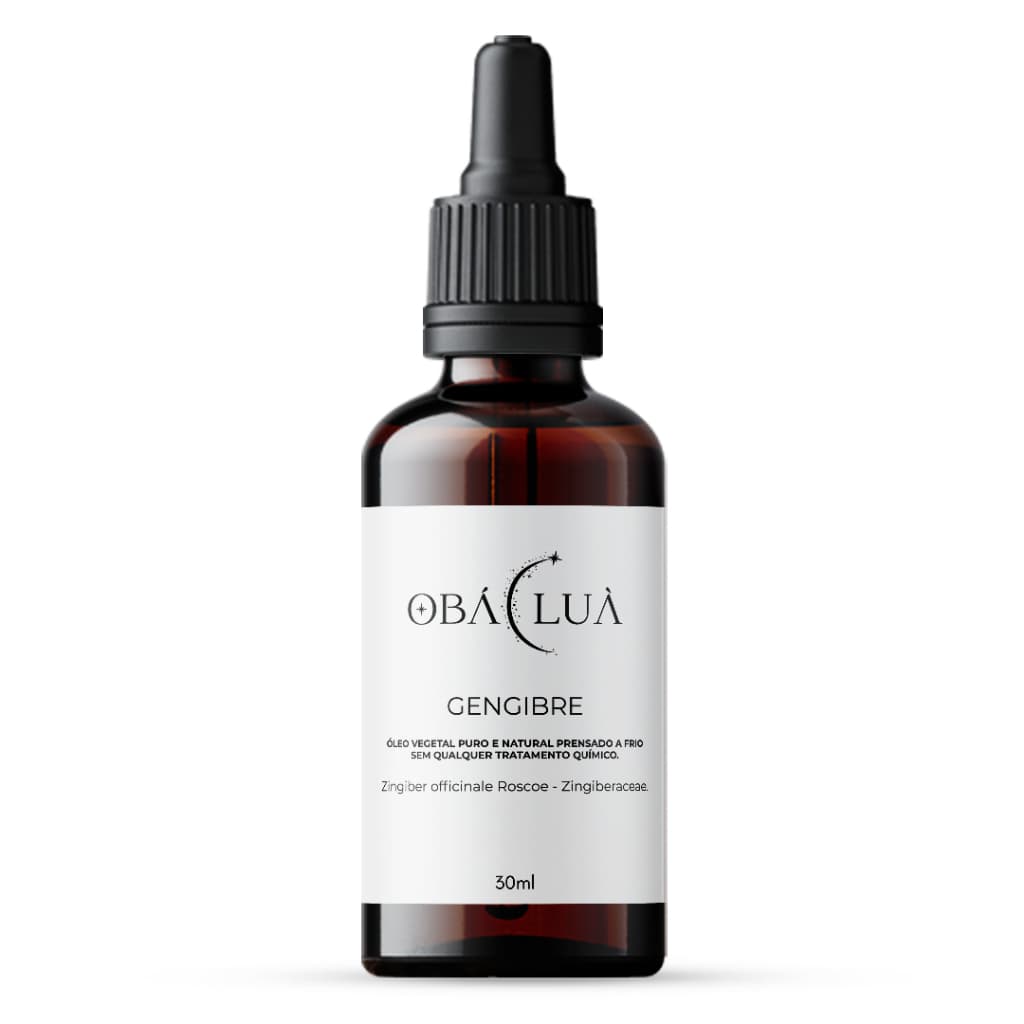 Óleo Vegetal de Gengibre OBÁ LUÀ 100% Puro – Uso Corporal e Capilar