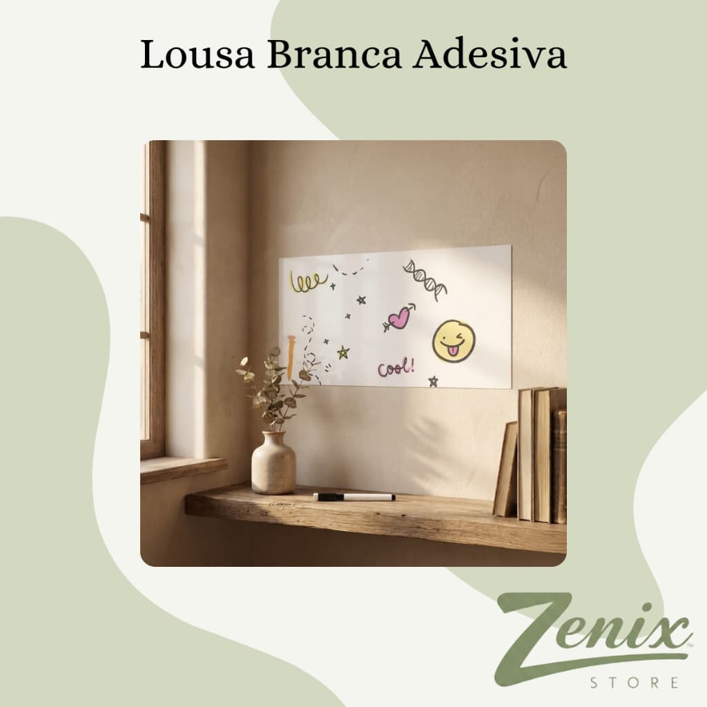 Adesivo Quadro Branco Lousa Adesiva Com Marcador Para Estudo Quarto Infantil Escritório