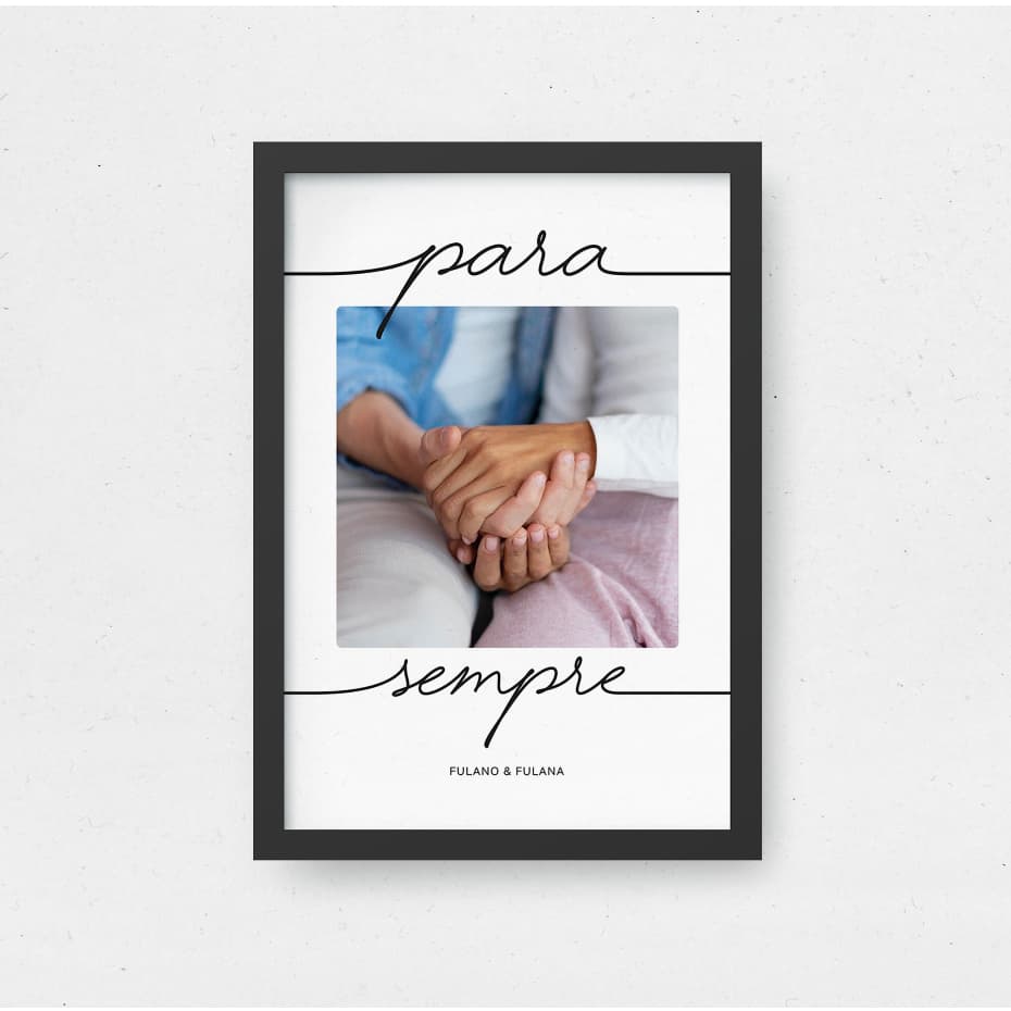 Quadro Personalizado Para Sempre Presente Criativo Casal Família Amizade
