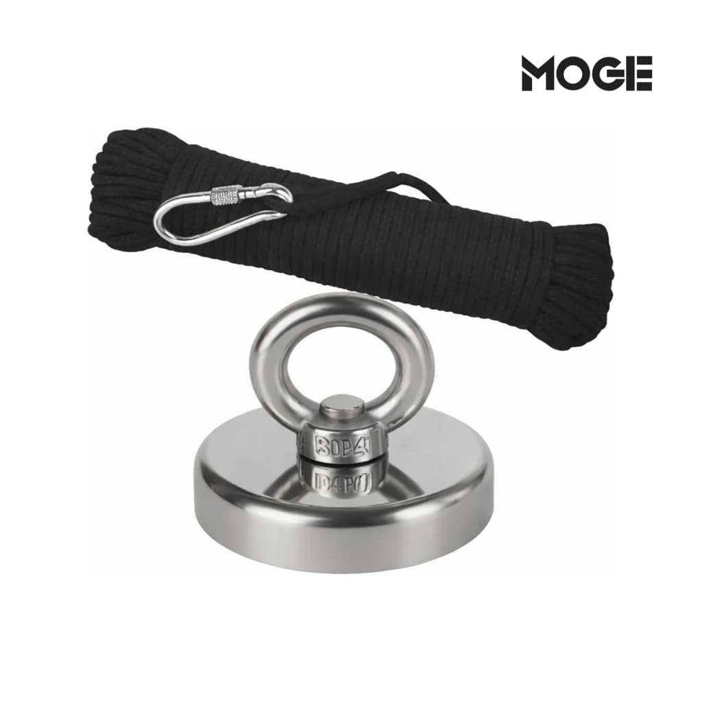 Ímã de Neodímio 60mm 130kg + Corda 10m | Pesca Magnética | Alta Potência